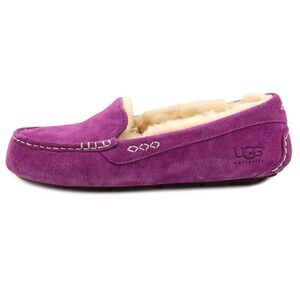 UGG Women's Purple Suede Shearling Driving Moccasins
